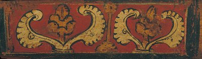 Small Coffered Ceiling Panel with Plant Motifs by Unbekannt Unbekannt
